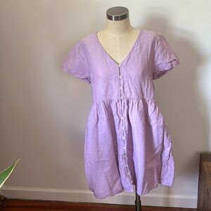 Madewell Lavender Button-Down Dress